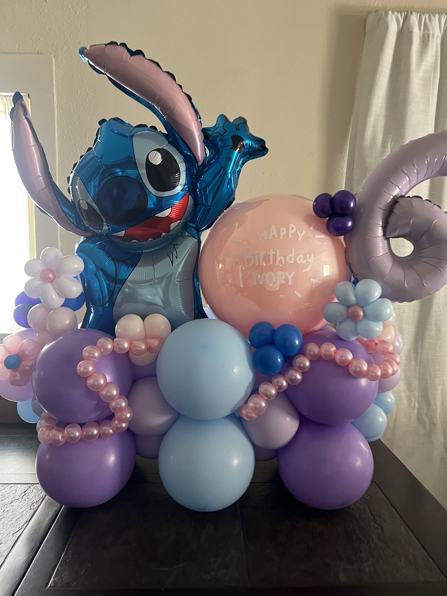 Stitch Balloon Stack – Custom Party Decor