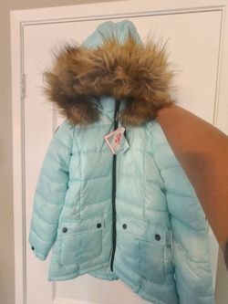Justice Snow Jacket Puffer Coat with Fur Size 12