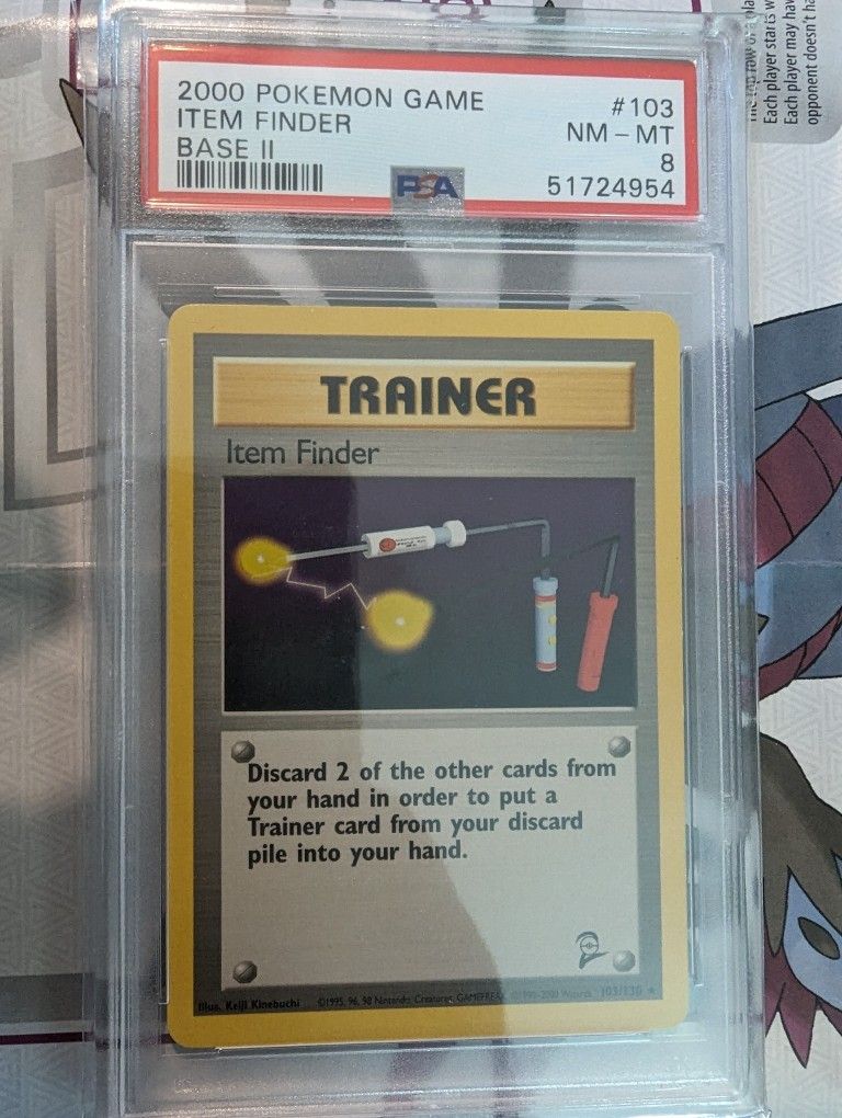 Vintage PSA 8 Item Finder Graded Pokemon Card 