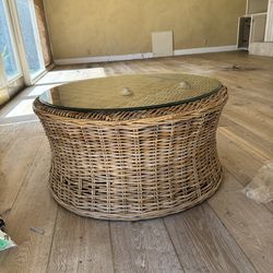 Rattan coffee table