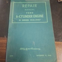 Very Old Ford  Straight Six  Repair Book  1940s. See Pics Small Book. 35th Ave And McDowell Phx 