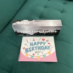 Birthday Banner And Confetti Cannons