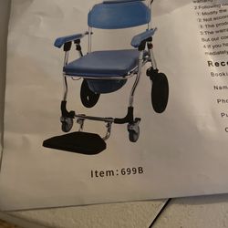 4 In 1 Multi use, commode, wheelchair, shower chair, freestanding, chest of drawers thanks to the included bucket new inbox
