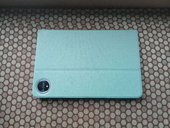 Tablet with case and keyboard