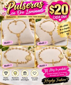 Gold-Plated Rosary Bracelet