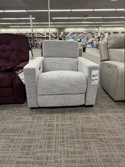 Power Recliner - Light Gray | Reclining Chair | Lounge Chair