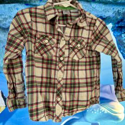 Carters 2t Plaid Shirt Pink/Green 🎄🎁