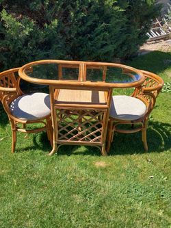 Rattan & Wicker Dinette Table
