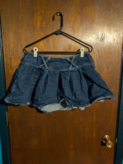 Jean mini skirt