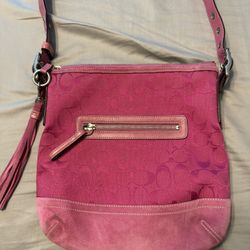 Vintage Coach Pink Cross Body Purse