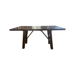 (Bar Height) Solid Wood Dining Room Table (with Glass Top) With 4 Bar Tall Chairs