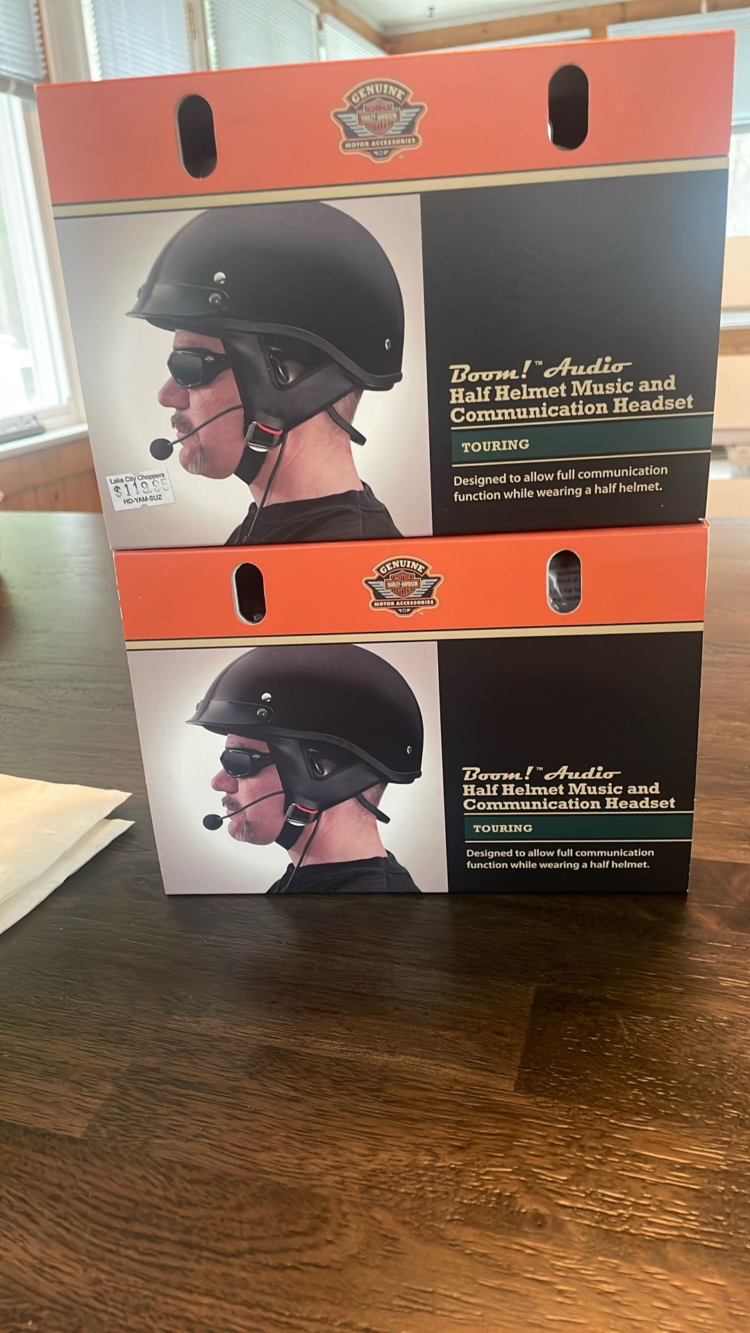2 Sets Harley Davidson Half helmet music And communication headset And one Premium stereo Helmet Headset headset