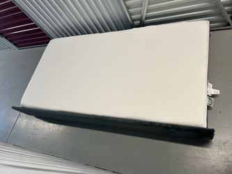 Twin 5” memory foam Mattress with Grey Suede Metal Bed Frame