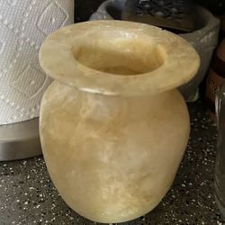 Egyptian Alabaster Vase Ancient Egypt Marble Pot