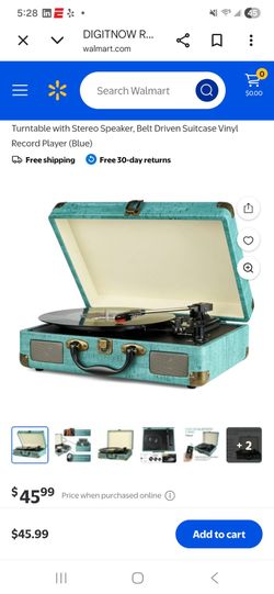 Suitcase Wireless Turntable Player