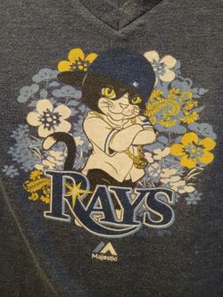 Tampa Bay Rays DJ Kitty women's majestic T-shirt size large