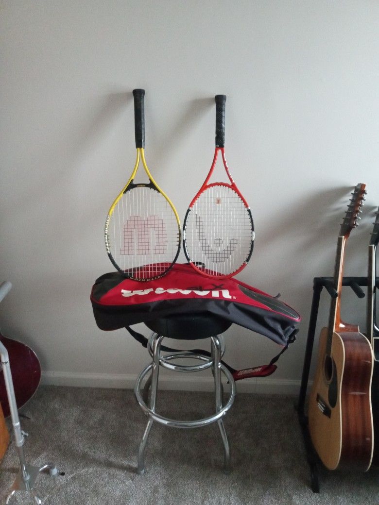 2 Wilson Tennis Racket s With Case