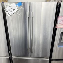 Brand New LG 33 in. W. 25 cu. ft. Smart 3-Door French Door Refrigerator Standard Depth MAX in PrintProof Stainless Steel