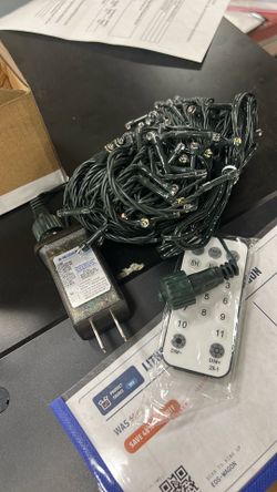 LED String Lights - Color Changing - Black Wire With Remote - New