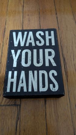 Wash Your Hands Sign - Home Decor