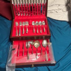 rambler rose towle sterling pot 1937