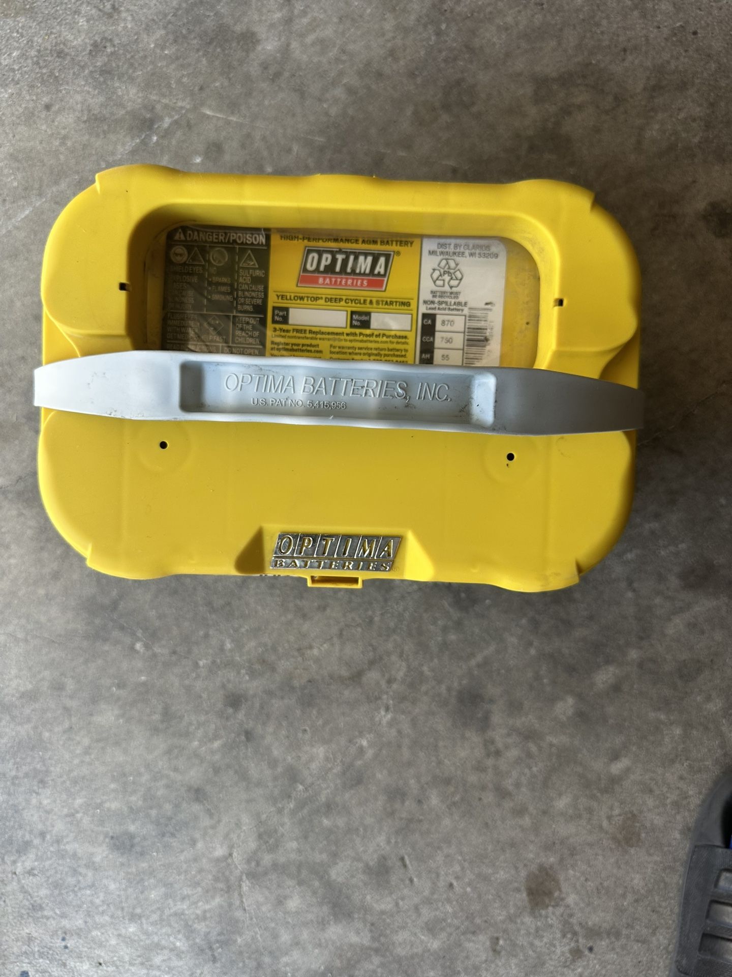 Optima YellowTop Battery 160$ Firm