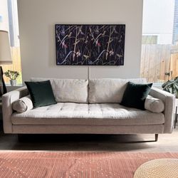 Article Sven 88” Tufted Sofa – Stone Grey