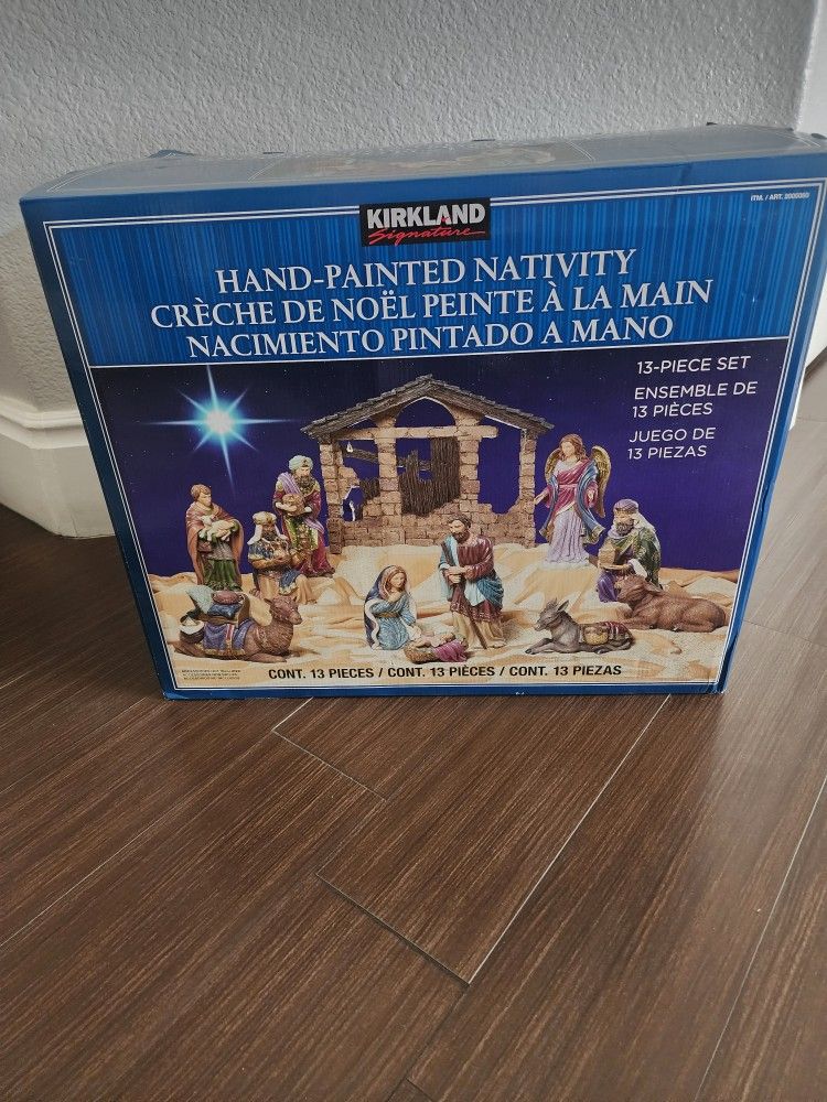 Hand Painted Nativity Set