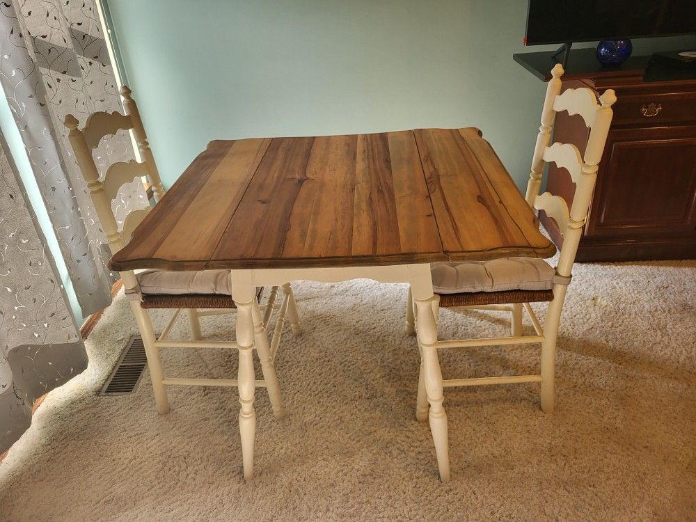 Antique Dining Table And 2 Chairs