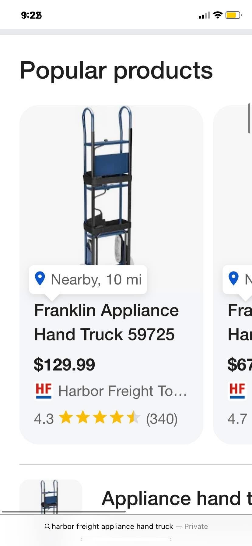 Franklin 800lbs Appliance hand truck