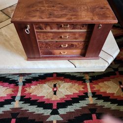 Large Agresti Burlwood Jewelry Box