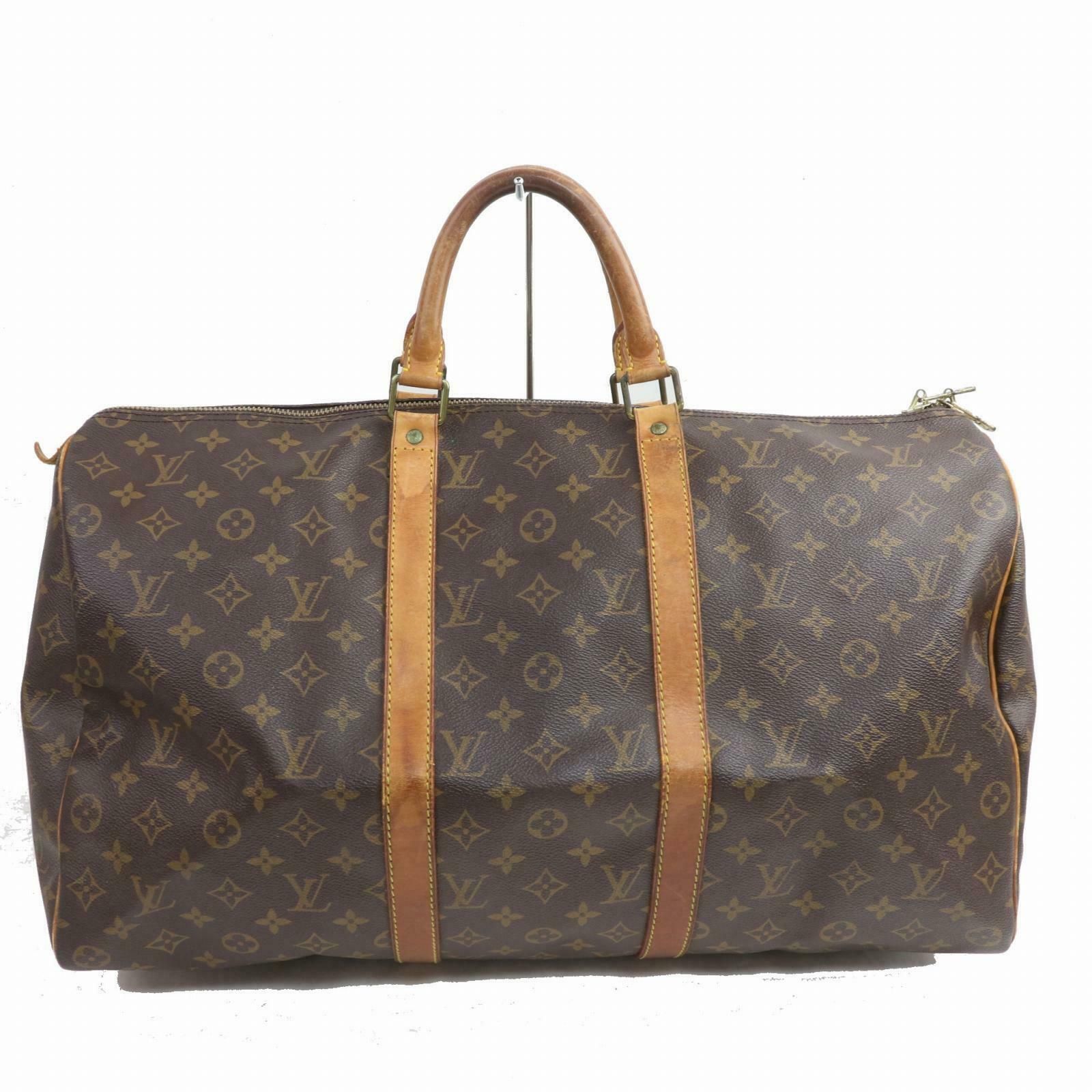 Authentic Louis Vuitton Keepall 50 M41426 Brown Monogram Boston Bag 11334