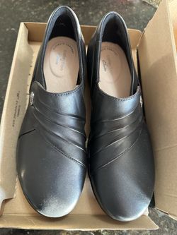 Clarks Womens Shoes Size 8 Wide - Black- Hope Roxanne Noir