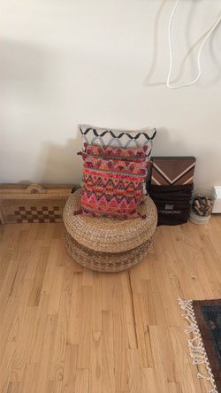 Seats with pillows