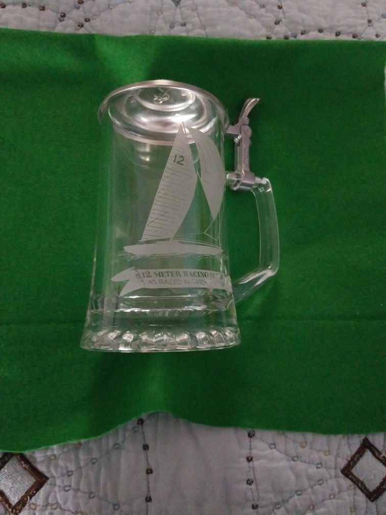 Glass/Pewter Beer Stein