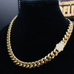 12mm 20” Cuban Gold Chain 