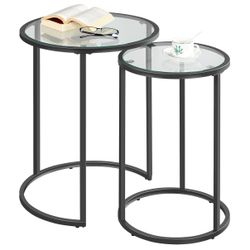 Round Nesting End Table Set of 2