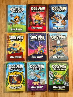 Dog Man Books 2–8 + Cat Kid Comic Club