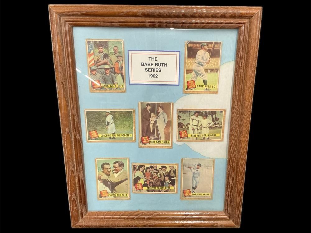 1962 Topps “Babe Ruth Special” Framed Card Set Tribute To The Sultan Of Swat