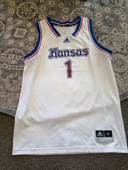 Adidas Kansas Jayhawks #1 Basketball Jersey Medium