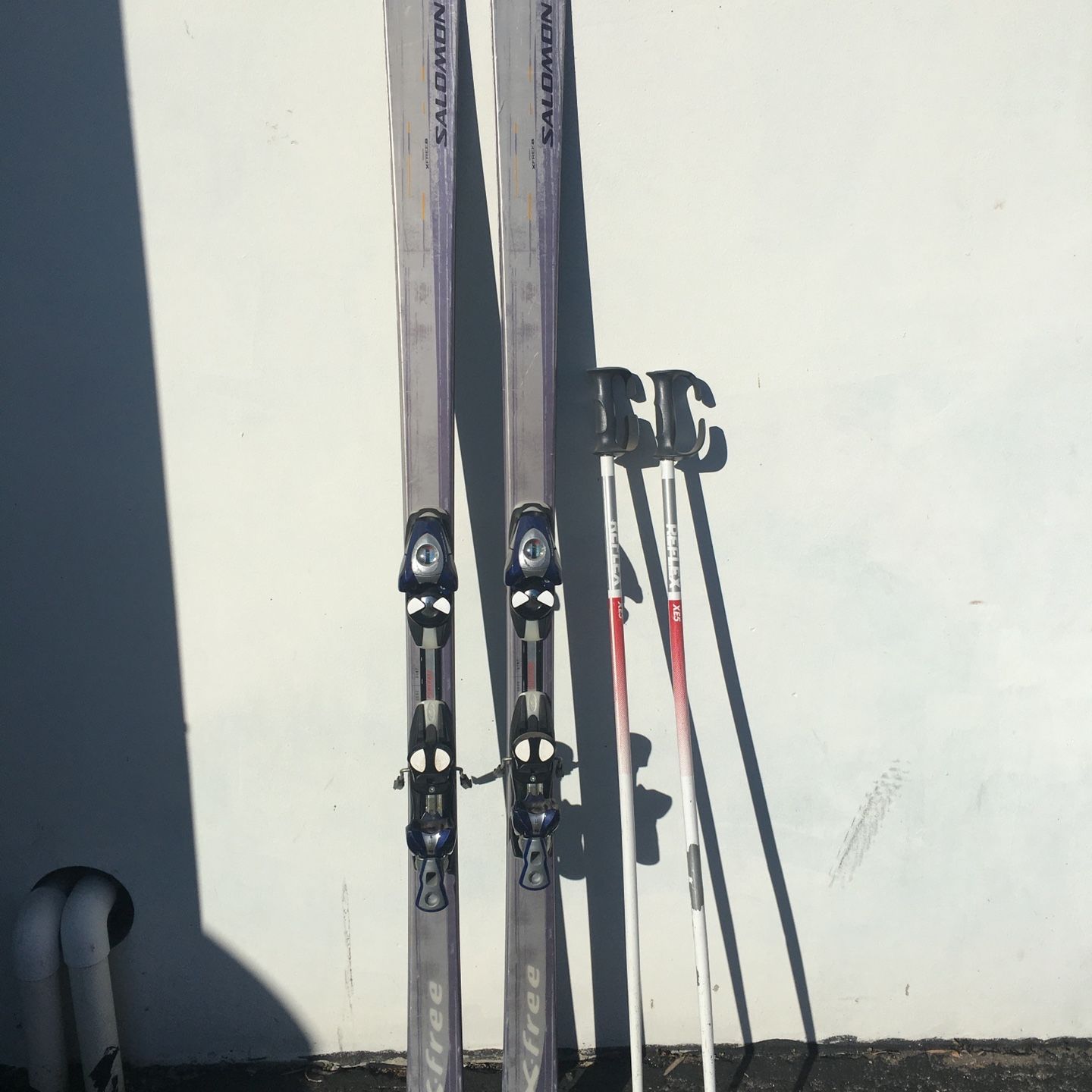 Snow Ski Binding and poles