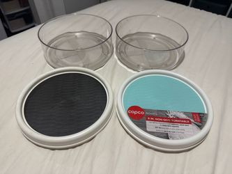 Four 9-Inch Turntables Set of 2