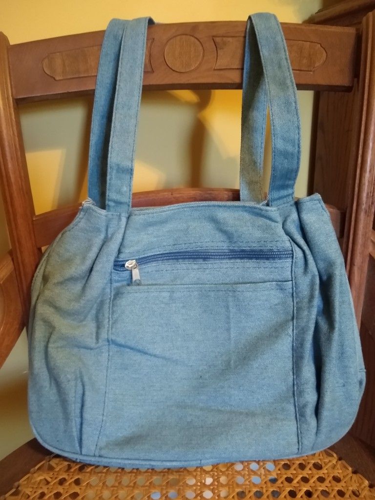Denim Tablet Bag Opens Easily To Put Tablet In It