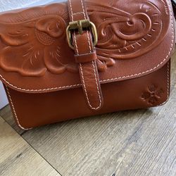 Brown Flower Crossbody Purse