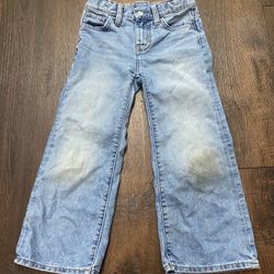 Girls High Wait Baggy Wide Leg Jeans Size 6 Old Navy #7