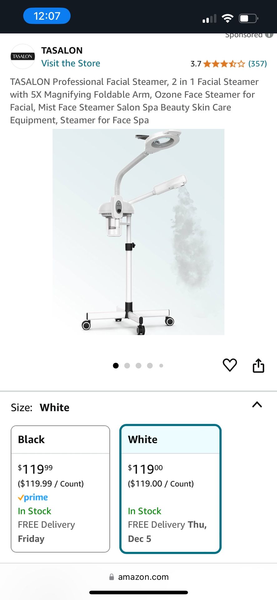 Facial Steamer 2 In One With Ozone And Magnifying Glass