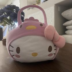 Hello Kitty Sanrio Plush Basket