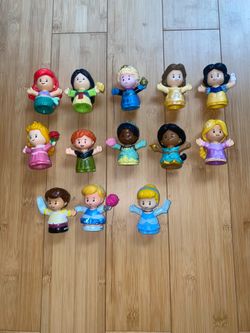Mattel fisher price little people Disney Princesses and prince lot of 13