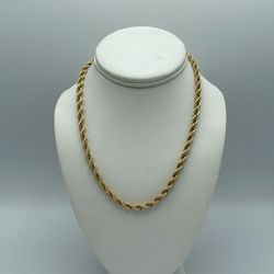 14kt Yellow Gold Rope Chain 18”