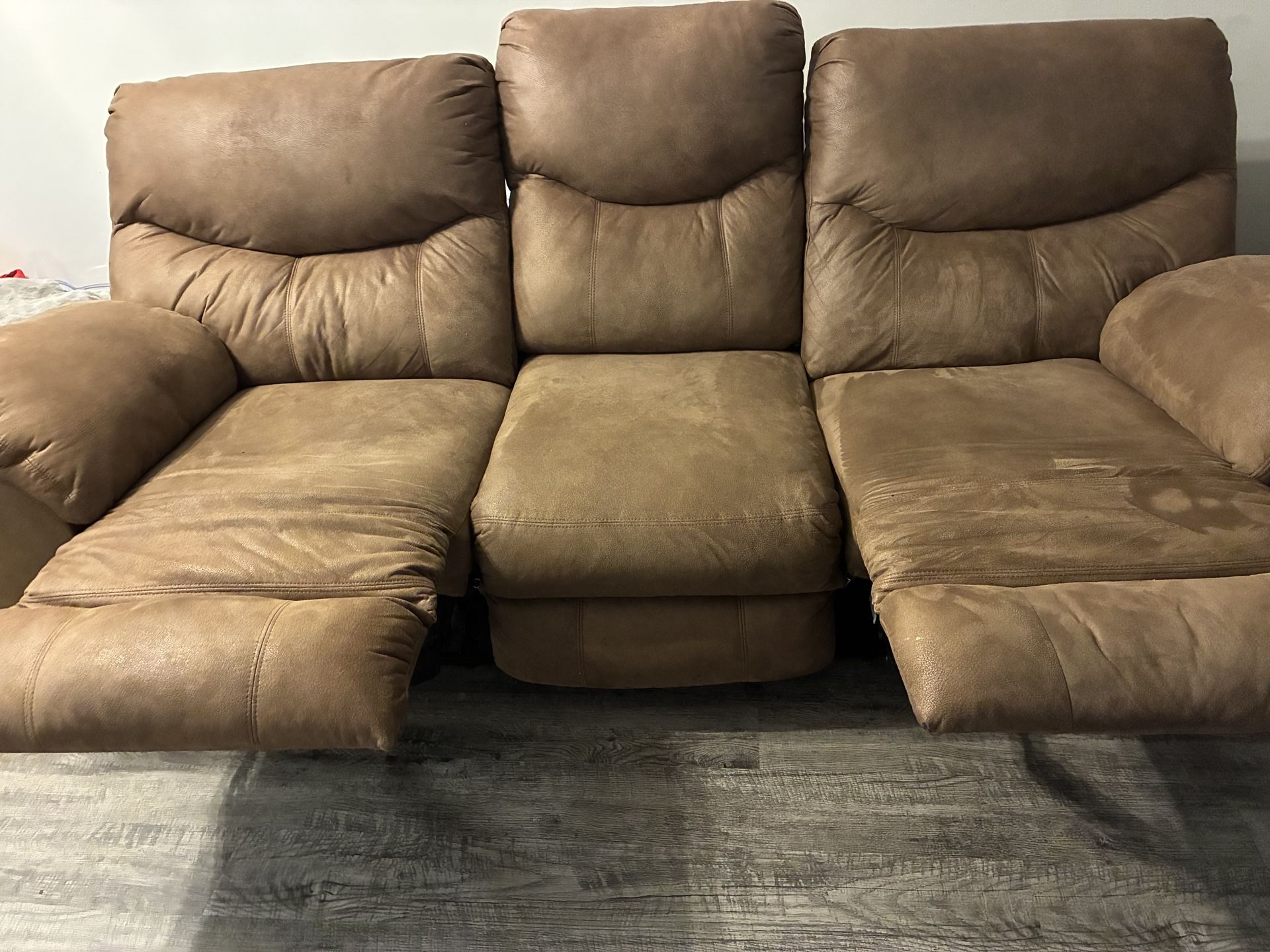 Brown Reclining Sofa $400 obo